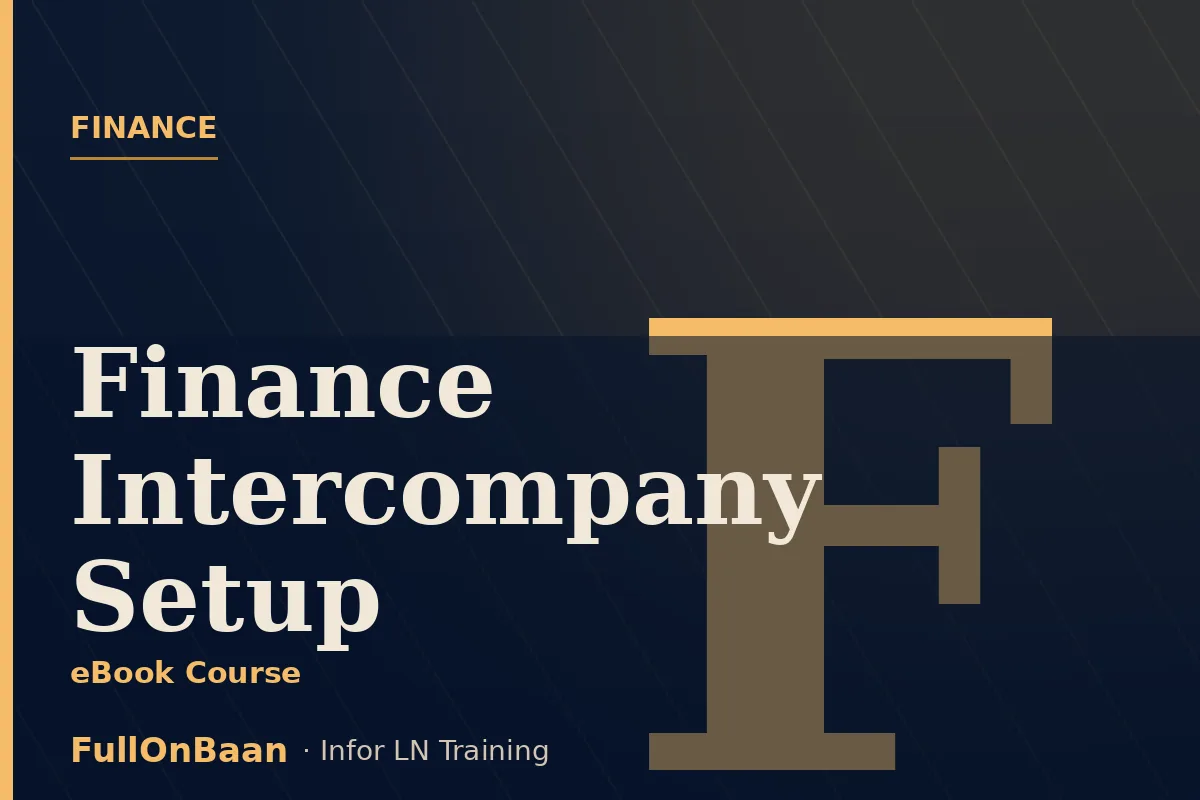 Infor LN Finance Intercompany Setup — Intercompany Transactions, Netting, Elimination