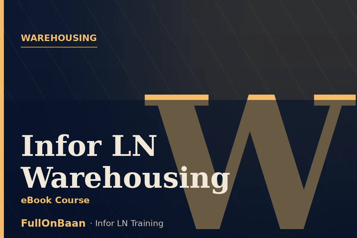 Infor LN Warehousing Training — Warehouse Management, Inventory, Storage